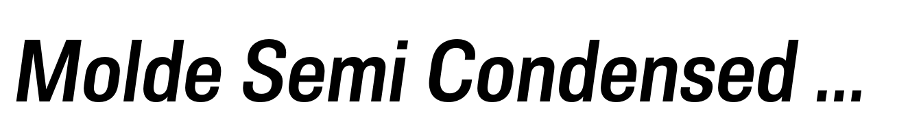 Molde Semi Condensed Semibold Italic